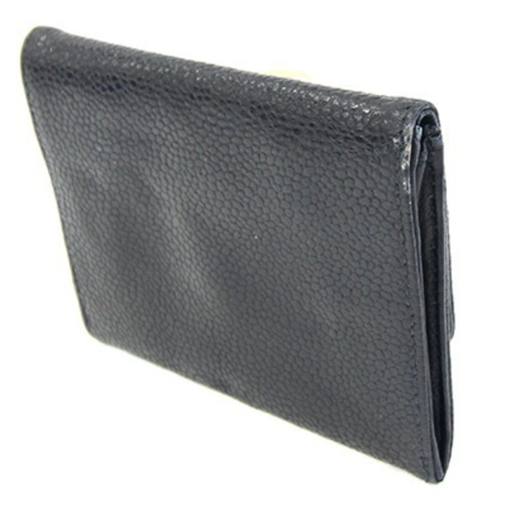 CHANEL Authentic Black Caviar Leather Logo Wallet - Picture 2 of 10